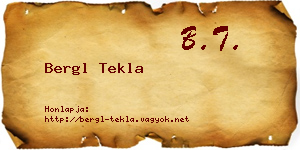 Bergl Tekla névjegykártya